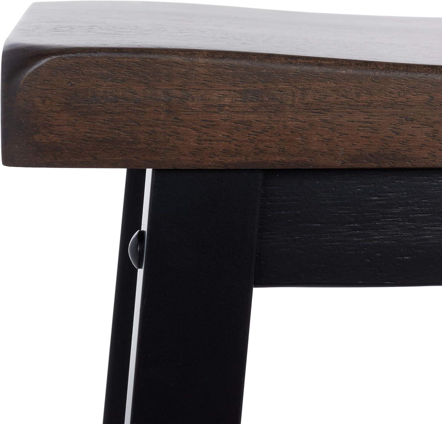 image:imageSafavieh Home Emeric Dark Espresso and Black Oak 3piece Drop Leaf Table Storage Rack Pub SetBrown Black