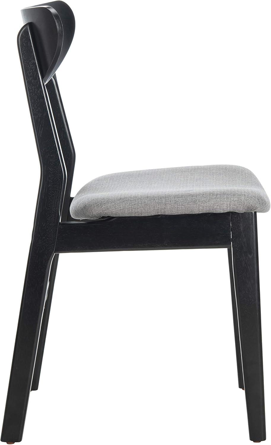 image:imageSafavieh Home Lucca Retro Natural Dining Chair Set of 2 WoodBlack Grey