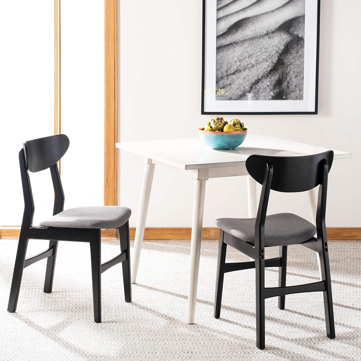 image:imageSafavieh Home Lucca Retro Natural Dining Chair Set of 2 WoodBlack Grey