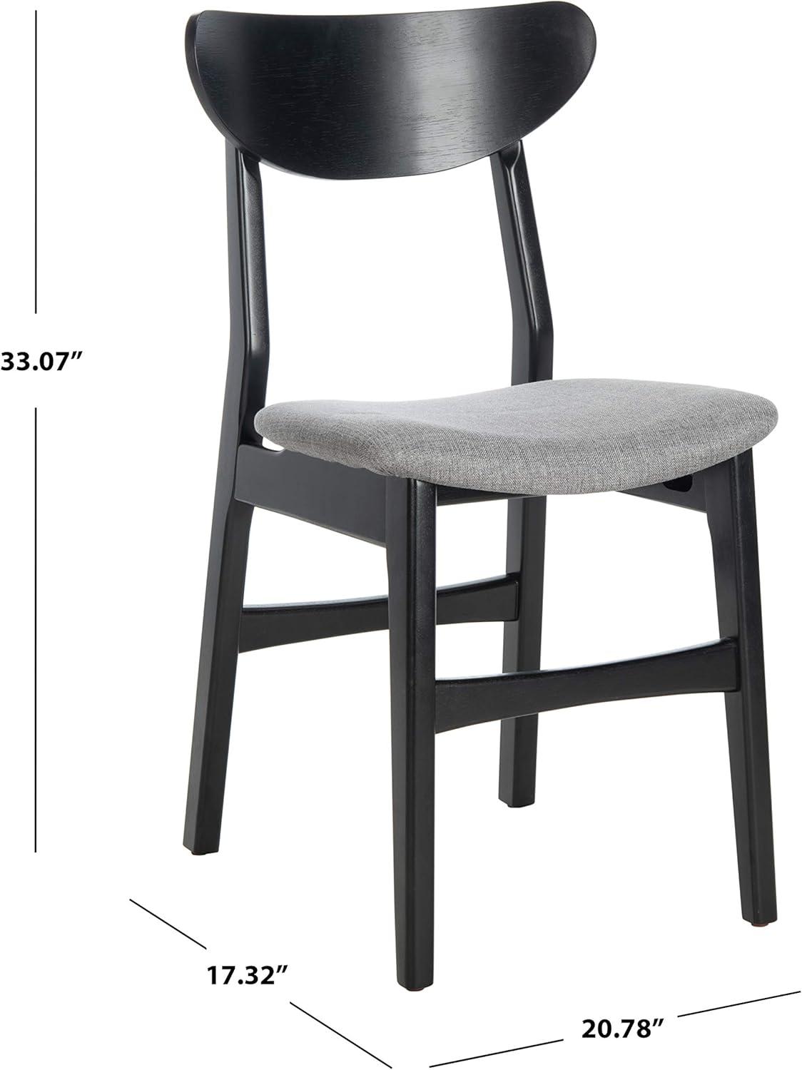 image:imageSafavieh Home Lucca Retro Natural Dining Chair Set of 2 WoodBlack Grey