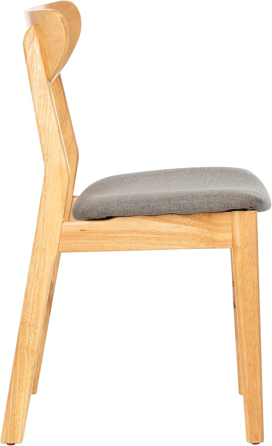 image:imageSafavieh Home Lucca Retro Natural Dining Chair Set of 2 WoodNatural Grey