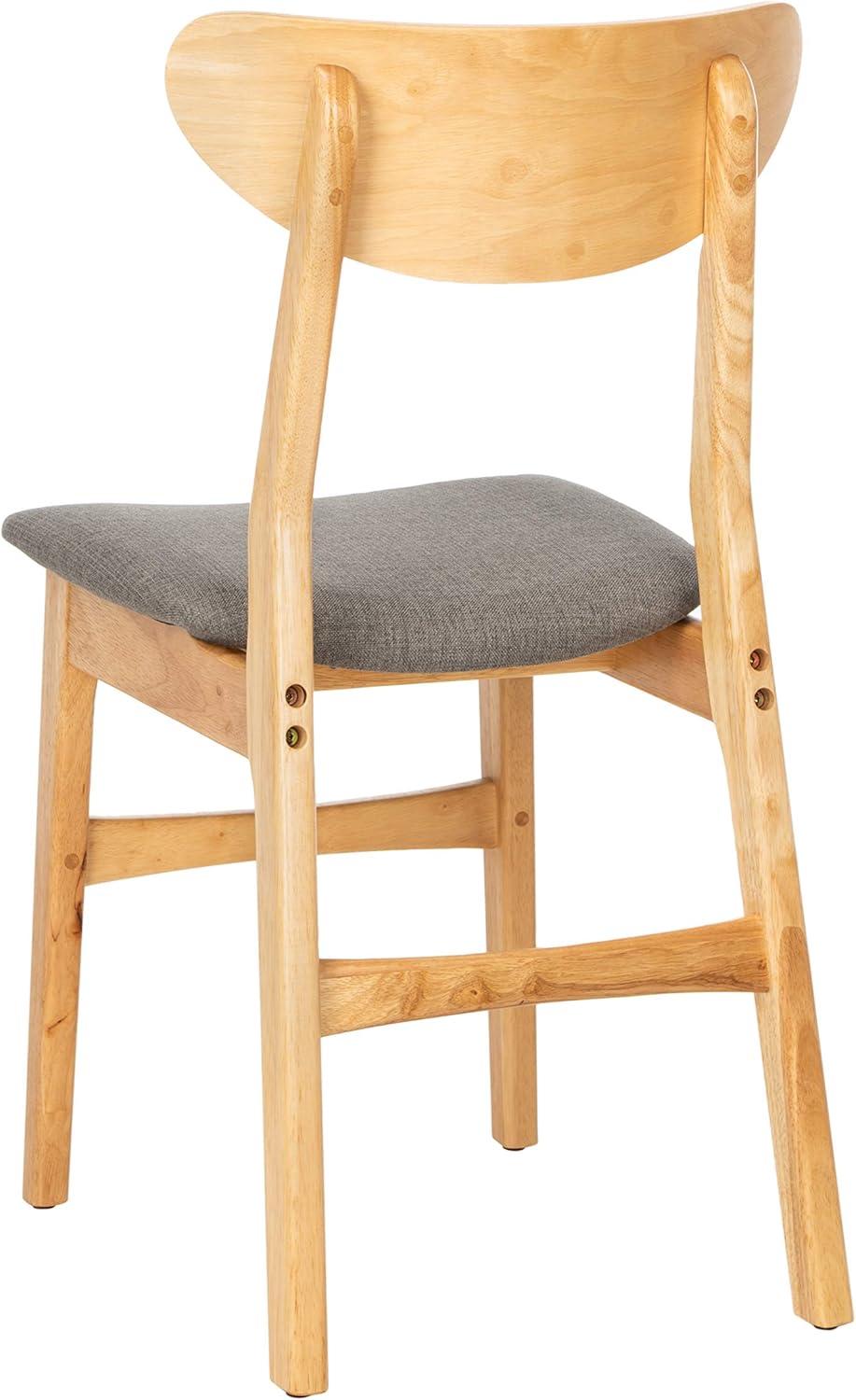 image:imageSafavieh Home Lucca Retro Natural Dining Chair Set of 2 WoodNatural Grey