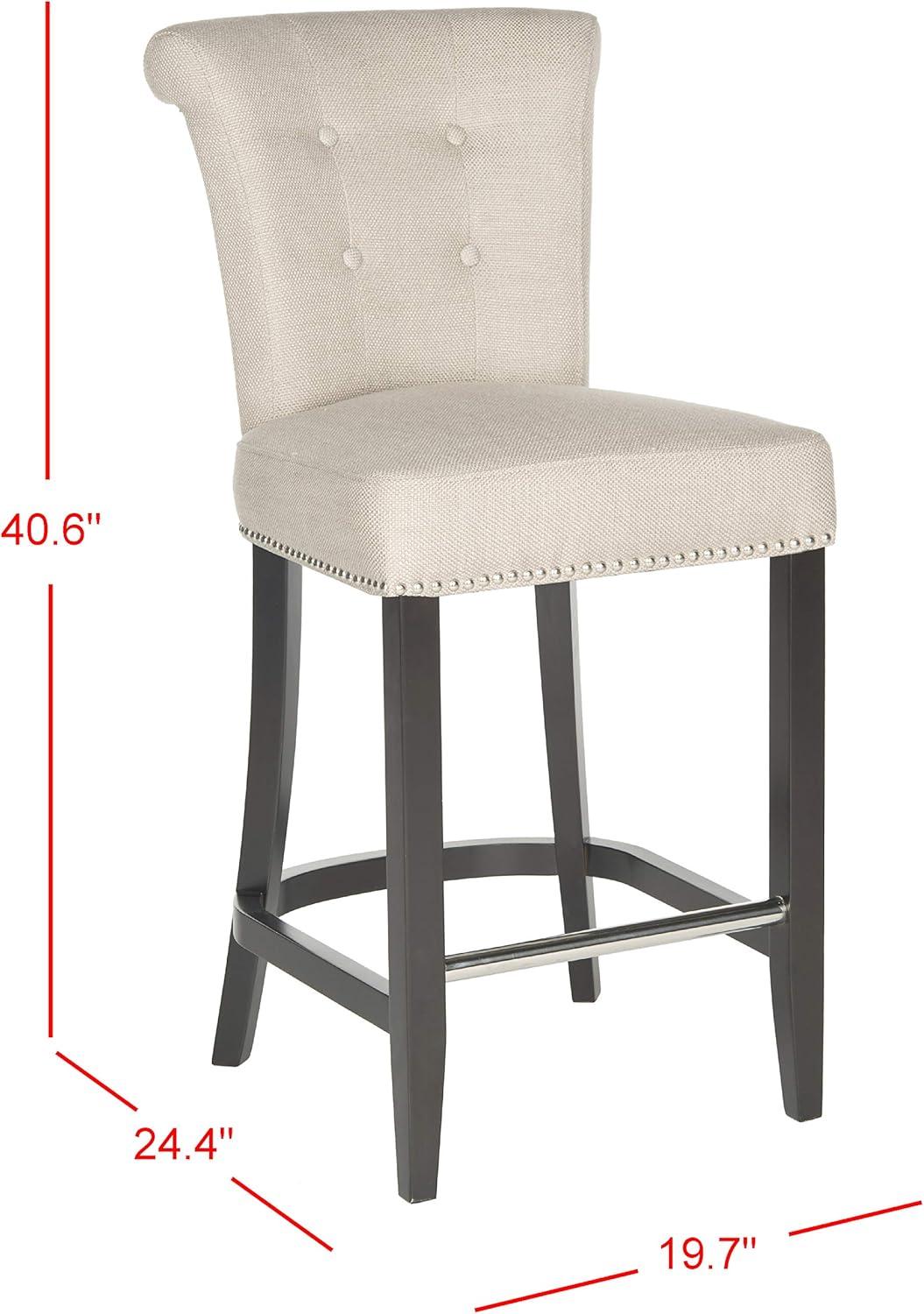 image:imageSafavieh Hudson Collection Addo Ring Counter Stool CharcoalBeige