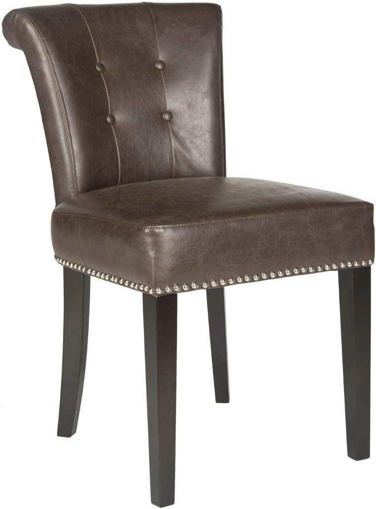 image:imageSafavieh Mercer Collection Carol Charcoal Linen Ring Dining ChairAntique Brown