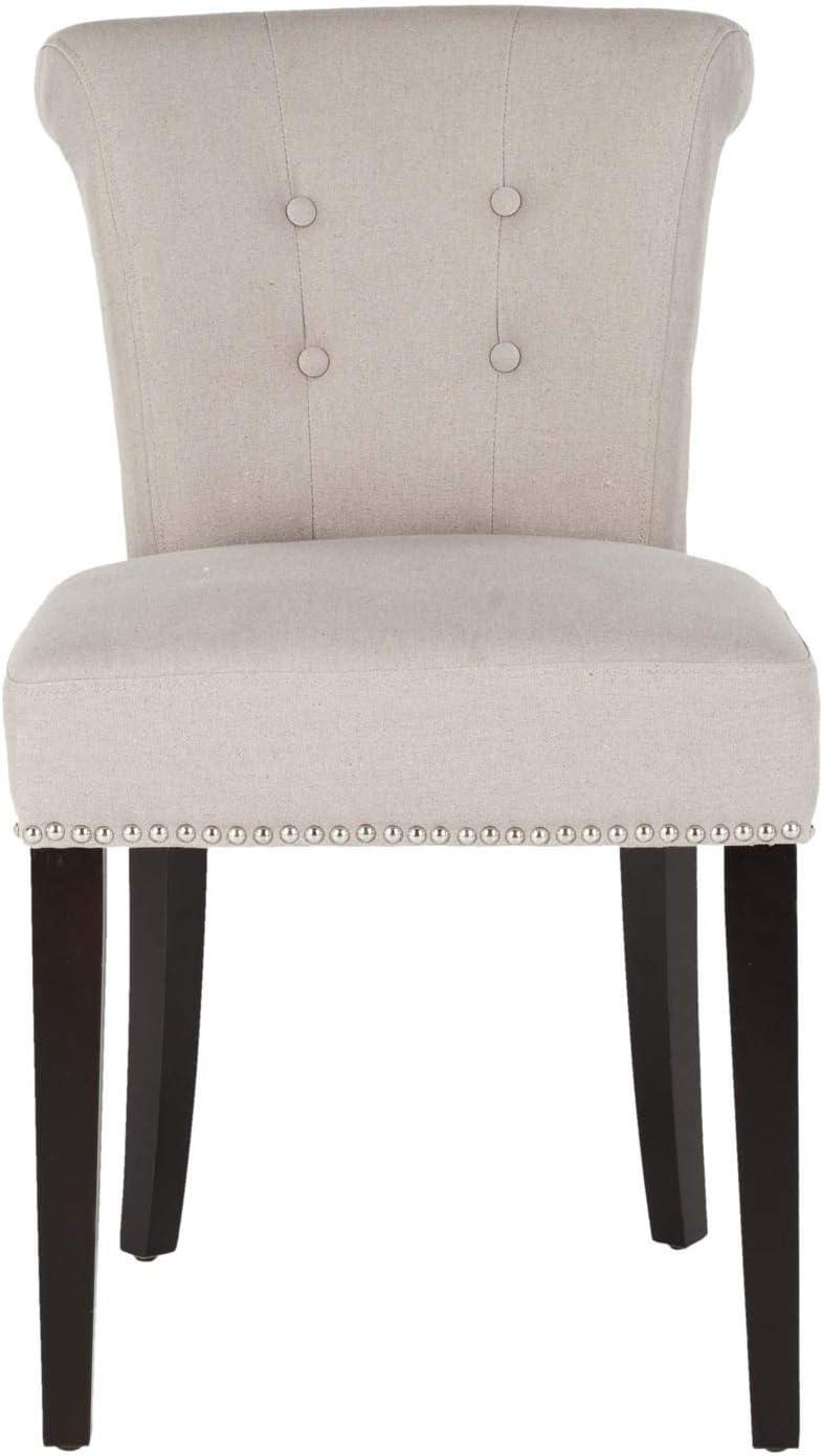 image:imageSafavieh Mercer Collection Carol Charcoal Linen Ring Dining ChairAntique Brown