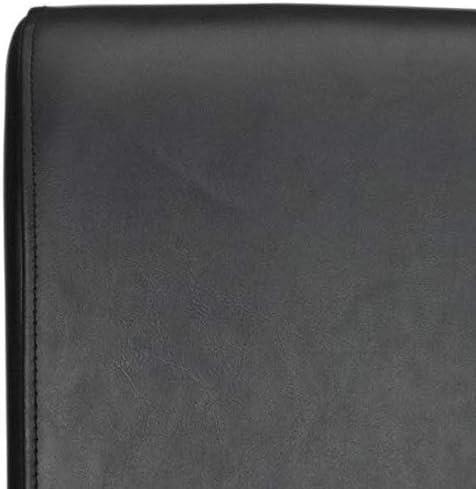 image:imageSafavieh Mercer Collection Seth Black Leather 259inch Bar StoolBlack