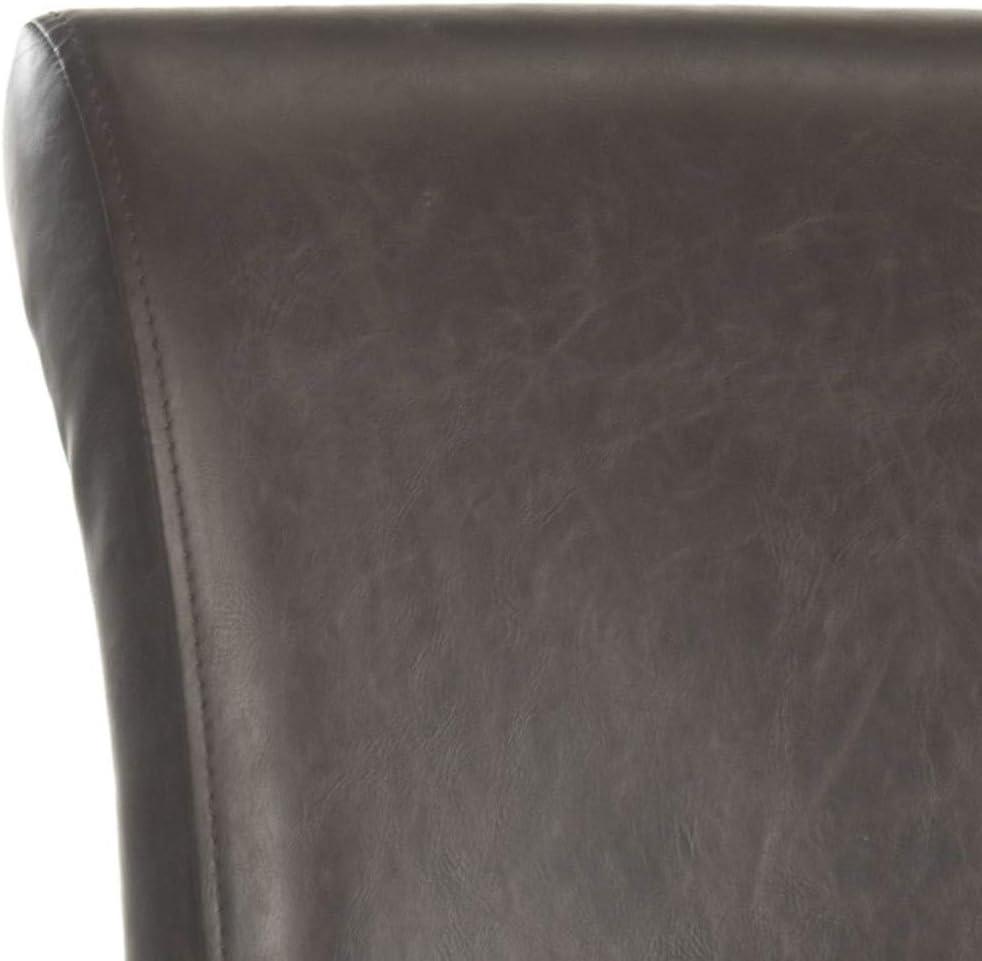 image:imageSafavieh Mercer Collection Seth Black Leather 259inch Bar StoolBlack