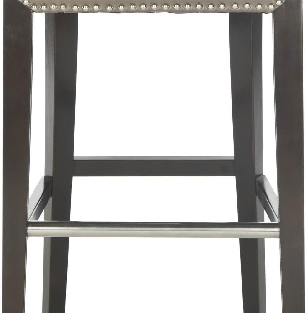 image:imageSafavieh Mercer Collection Seth Black Leather 259inch Bar StoolClay