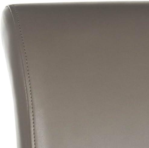 image:imageSafavieh Mercer Collection Seth Black Leather 259inch Bar StoolClay
