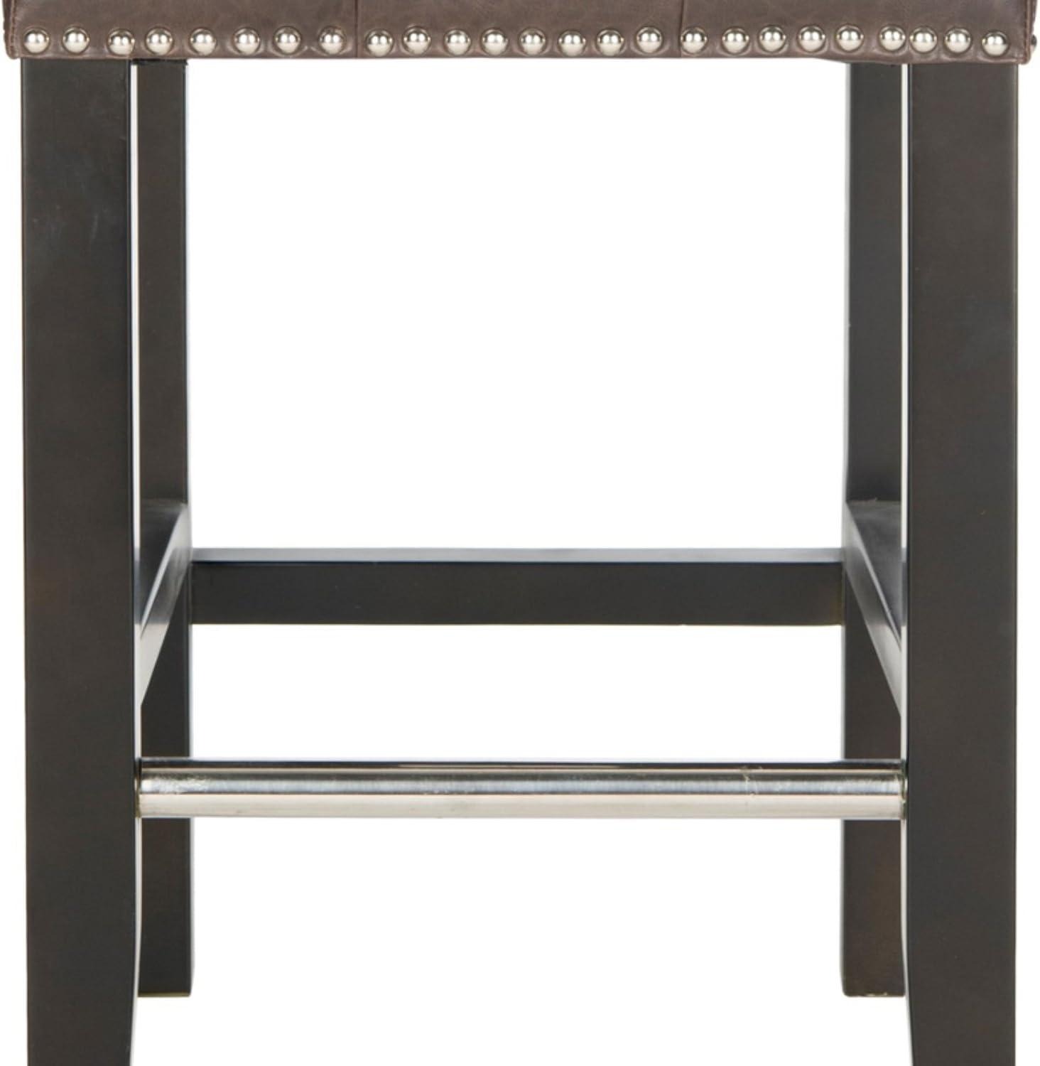 image:imageSafavieh Mercer Collection Thompson Cream Leather 258inch Counter StoolClay