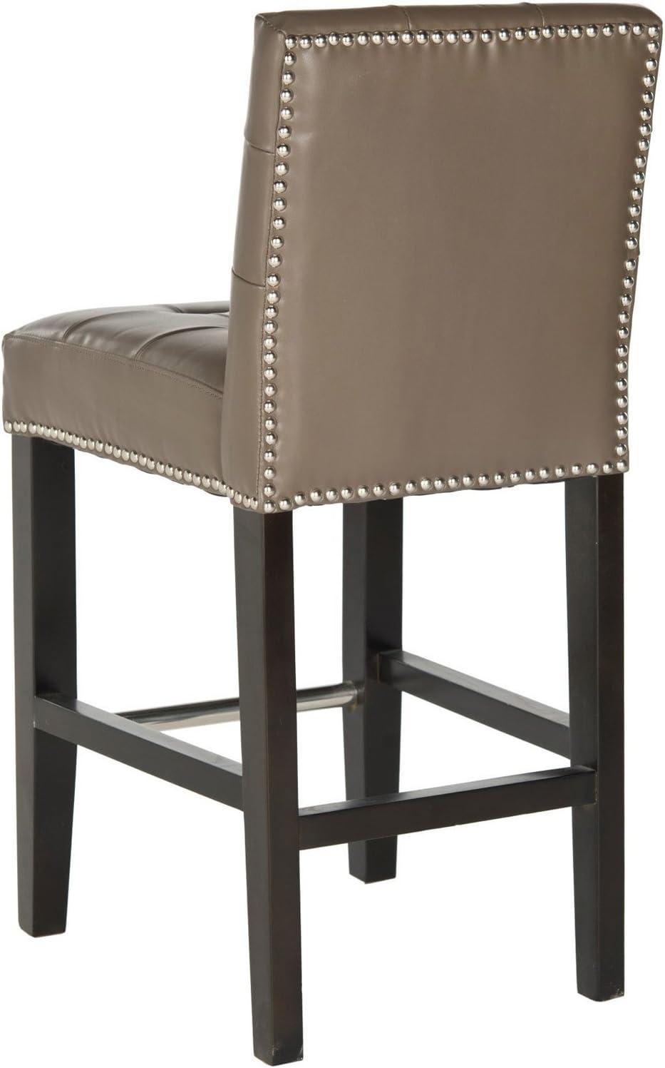 image:imageSafavieh Mercer Collection Thompson Cream Leather 258inch Counter StoolClay