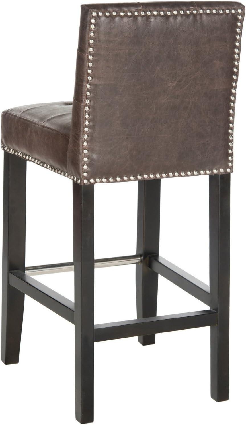image:imageSafavieh Mercer Collection Thompson Cream Leather 258inch Counter StoolClay
