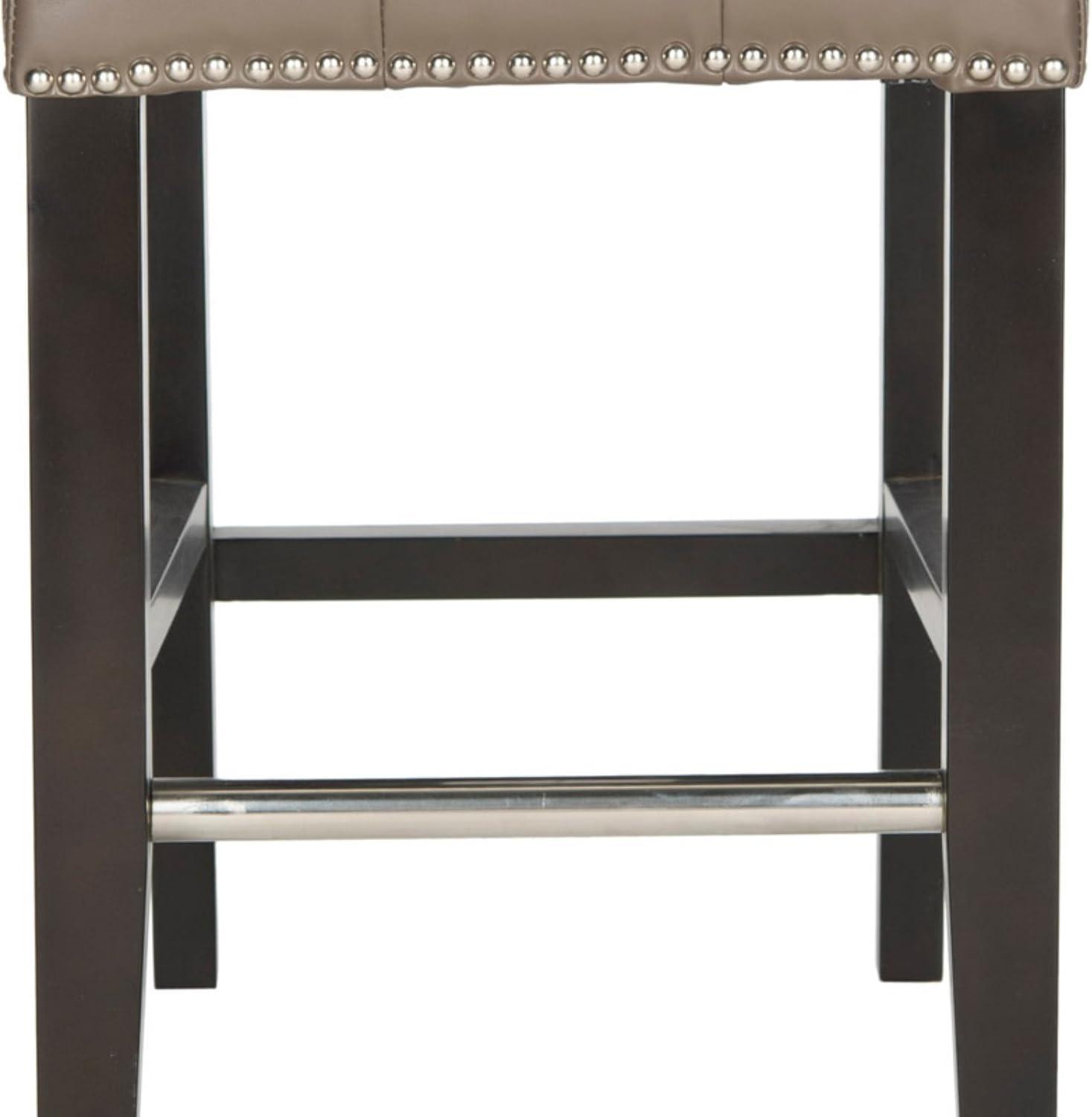 image:imageSafavieh Mercer Collection Thompson Cream Leather 258inch Counter StoolClay