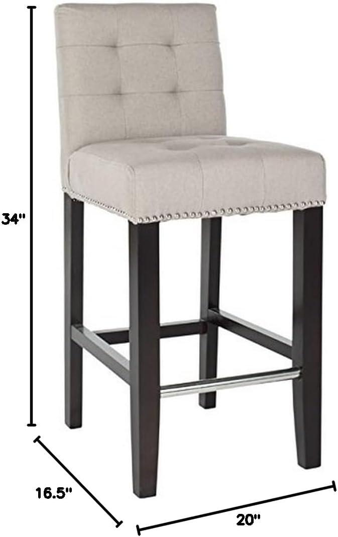 image:imageSafavieh Mercer Collection Thompson Cream Leather 258inch Counter StoolTaupe
