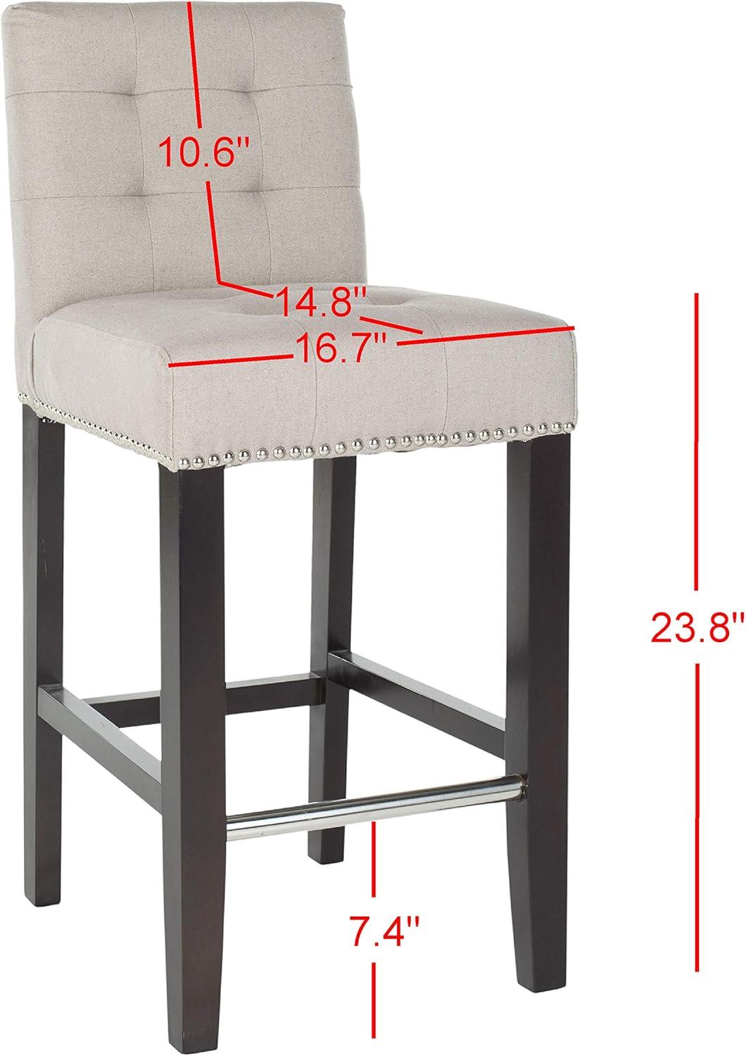 image:imageSafavieh Mercer Collection Thompson Cream Leather 258inch Counter StoolTaupe