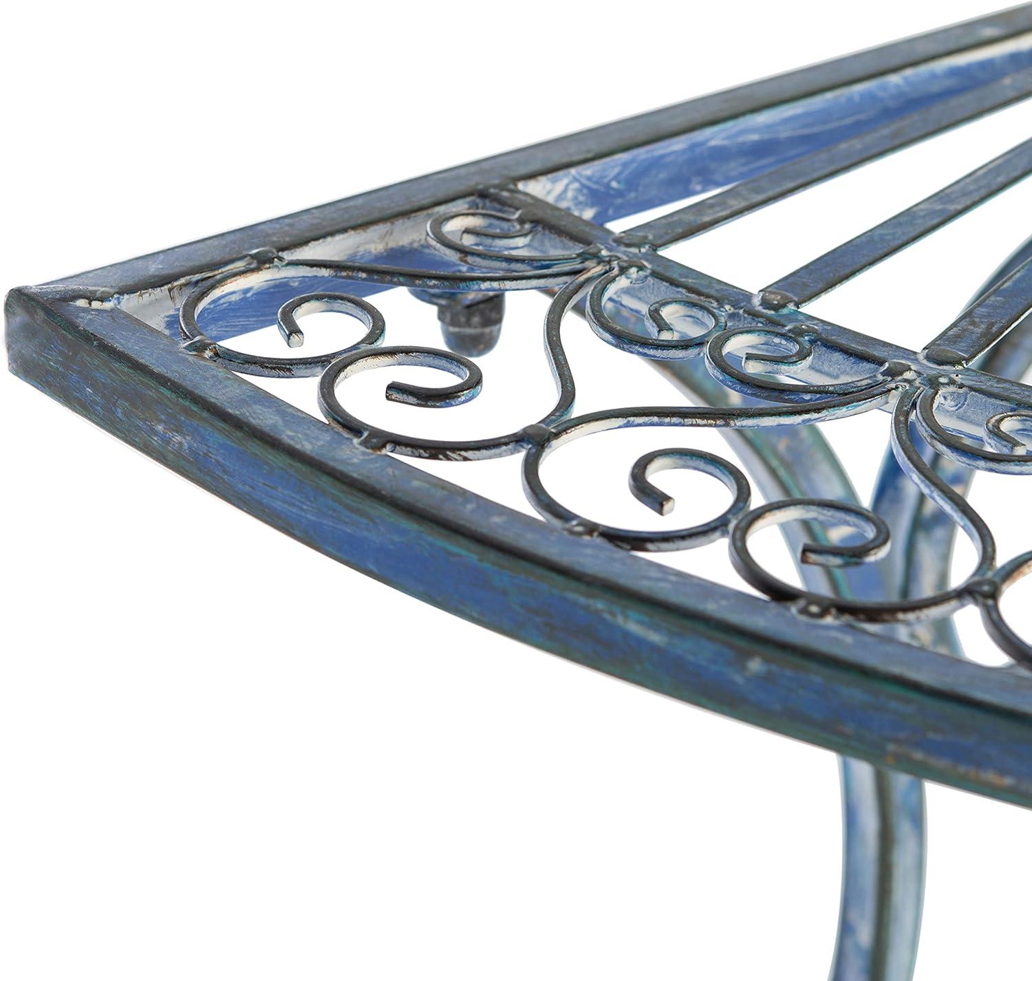 image:imageSafavieh Outdoor Collection Annalise Antique White Accent TableMossy Blue