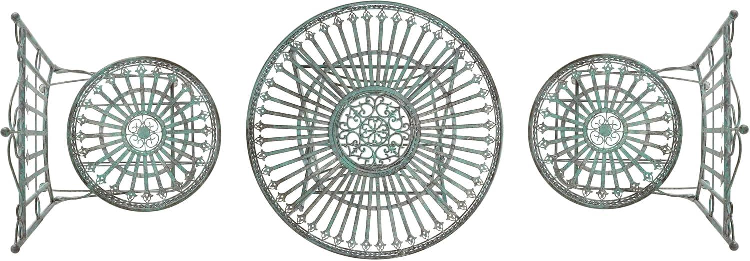 image:imageSafavieh Outdoor Collection Belen Antique Blue 3Piece Bistro SetAntique Dark Green