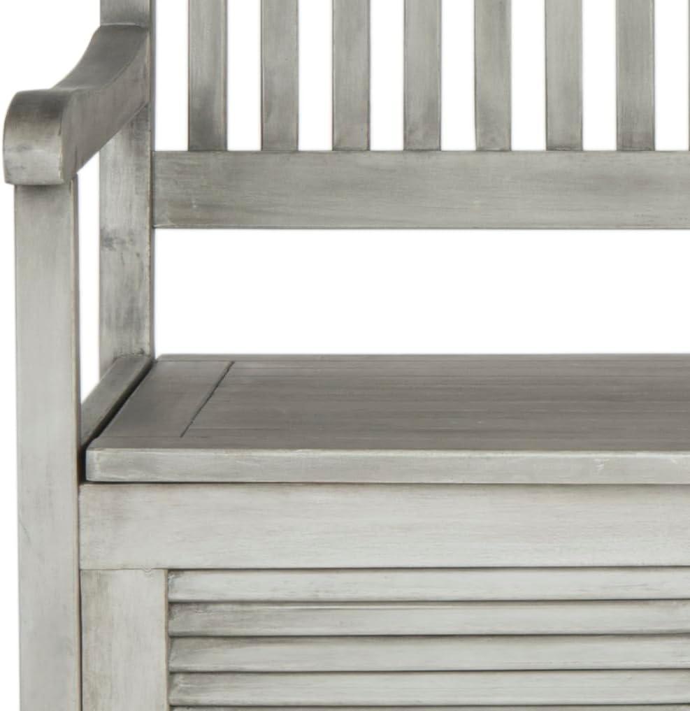 image:imageSafavieh Outdoor Collection Brisbane Grey Storage BenchGrey