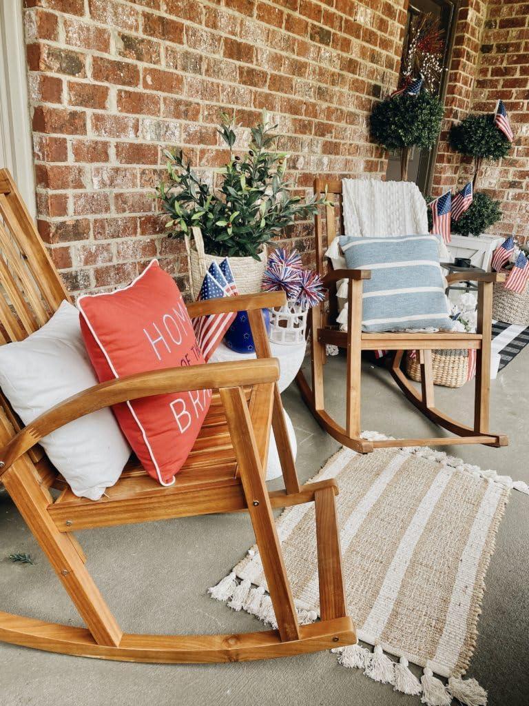 image:imageSafavieh Outdoor Collection Clayton Look Rocking ChairTeak