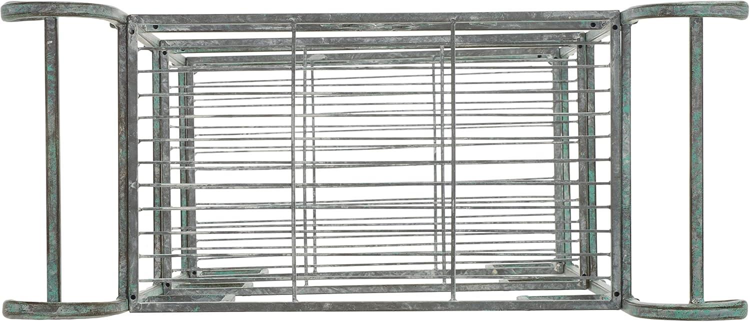 image:imageSafavieh Outdoor Collection Noreen Antique White 3 Tier ShelfAntique Dark Green