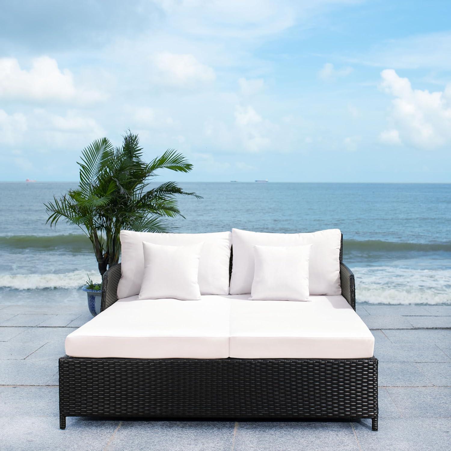 image:imageSafavieh Outdoor Collection PAT7500 Daybed BlackLight GreyBlackBeige