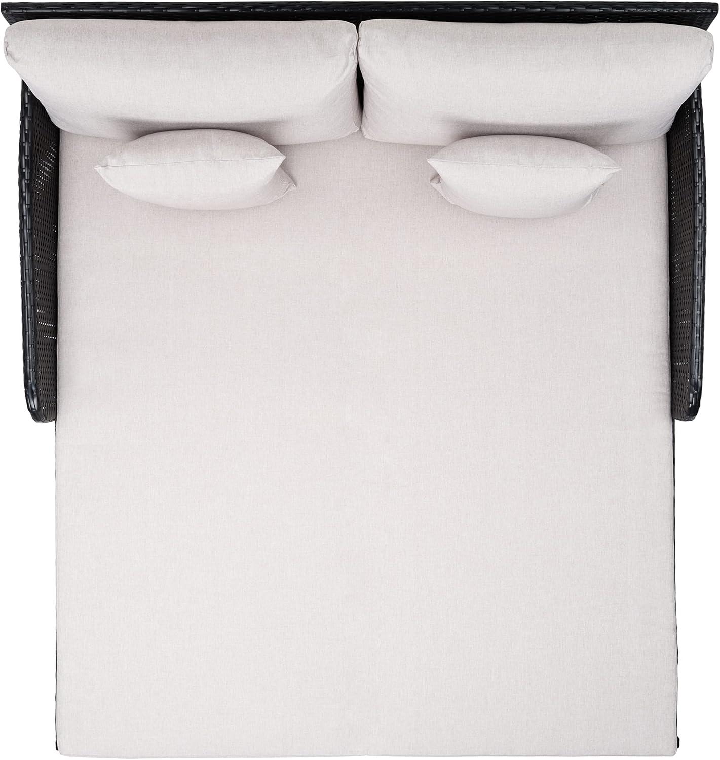 image:imageSafavieh Outdoor Collection PAT7500 Daybed BlackLight GreyBlackLight Grey