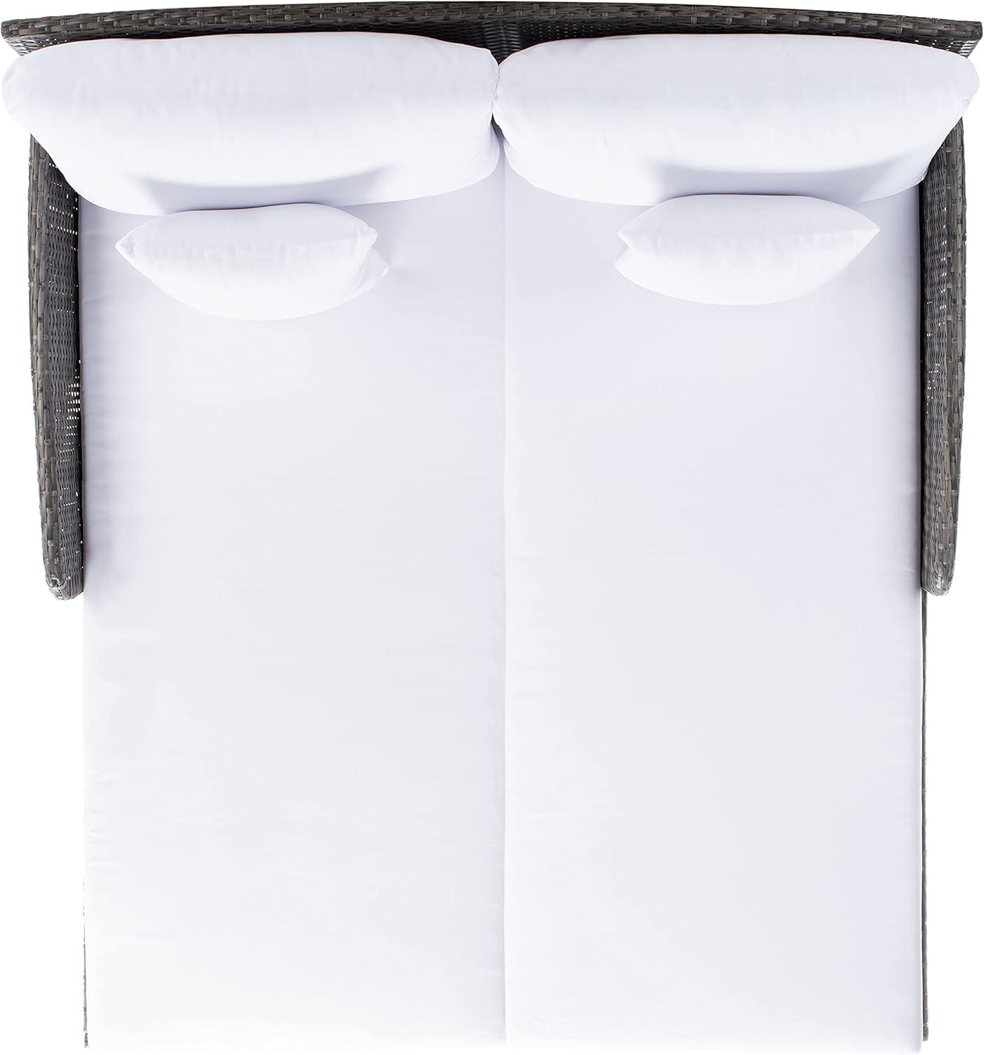 image:imageSafavieh Outdoor Collection PAT7500 Daybed BlackLight GreyGrey BrownWhite