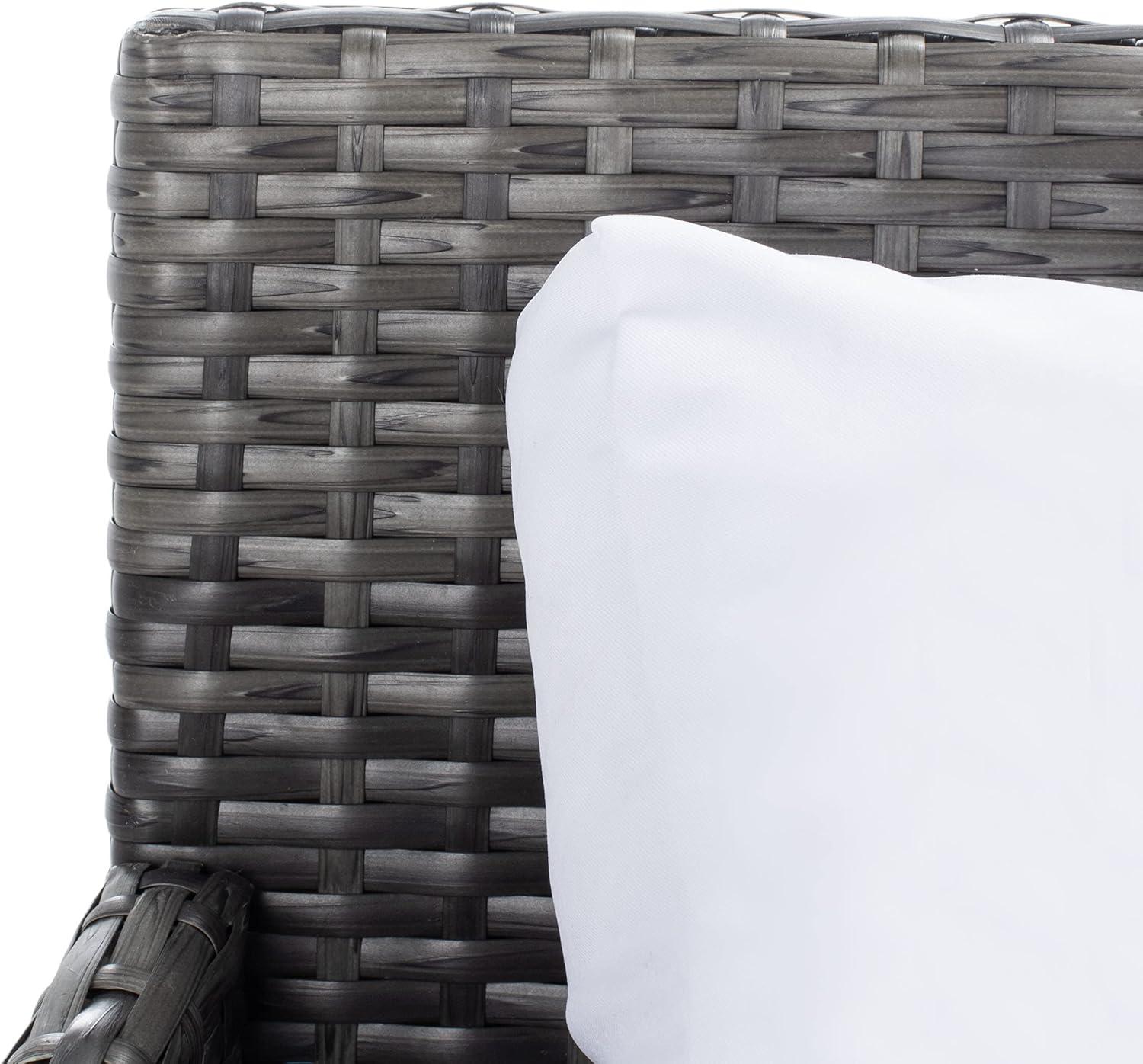 image:imageSafavieh Outdoor Collection PAT7500 Daybed BlackLight GreyGrey BrownWhite