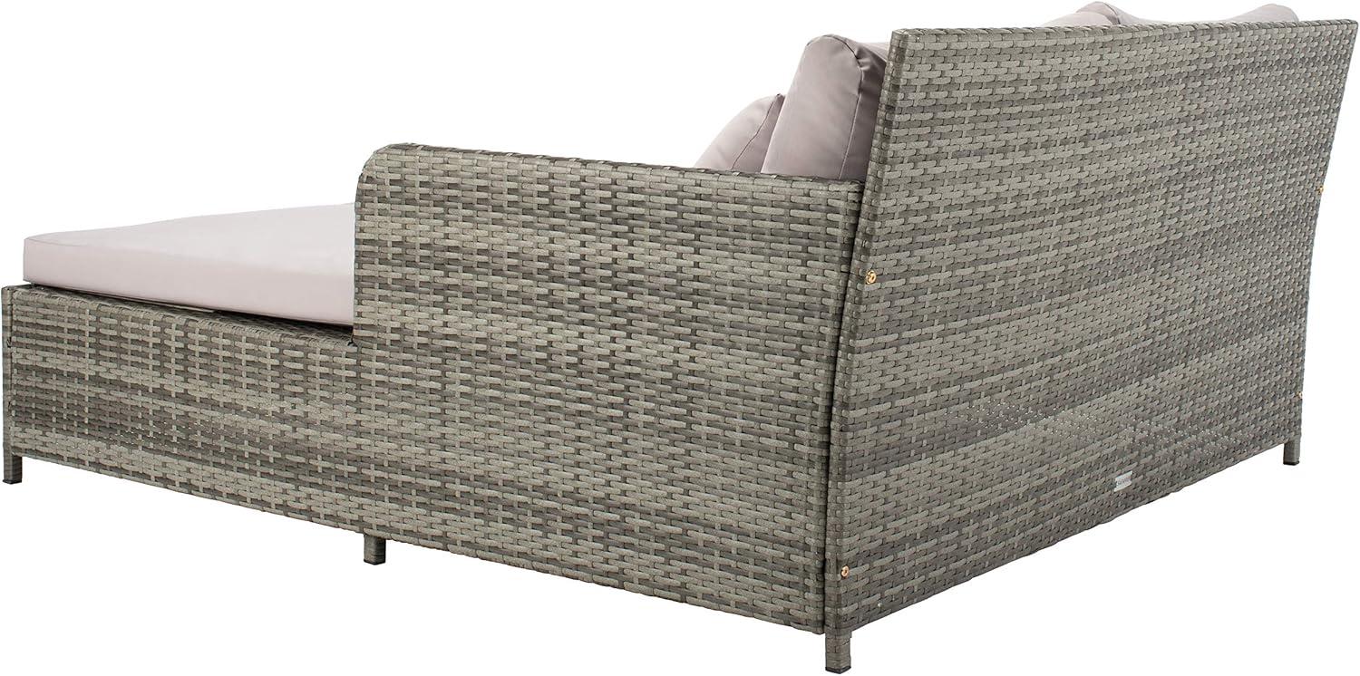 image:imageSafavieh Outdoor Collection PAT7500 Daybed BlackLight GreyGreyGrey