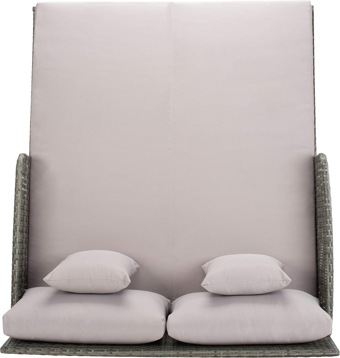 image:imageSafavieh Outdoor Collection PAT7500 Daybed BlackLight GreyGreyGrey