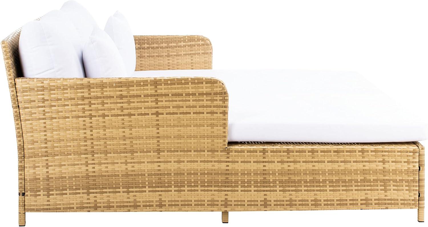 image:imageSafavieh Outdoor Collection PAT7500 Daybed BlackLight GreyNaturalWhite