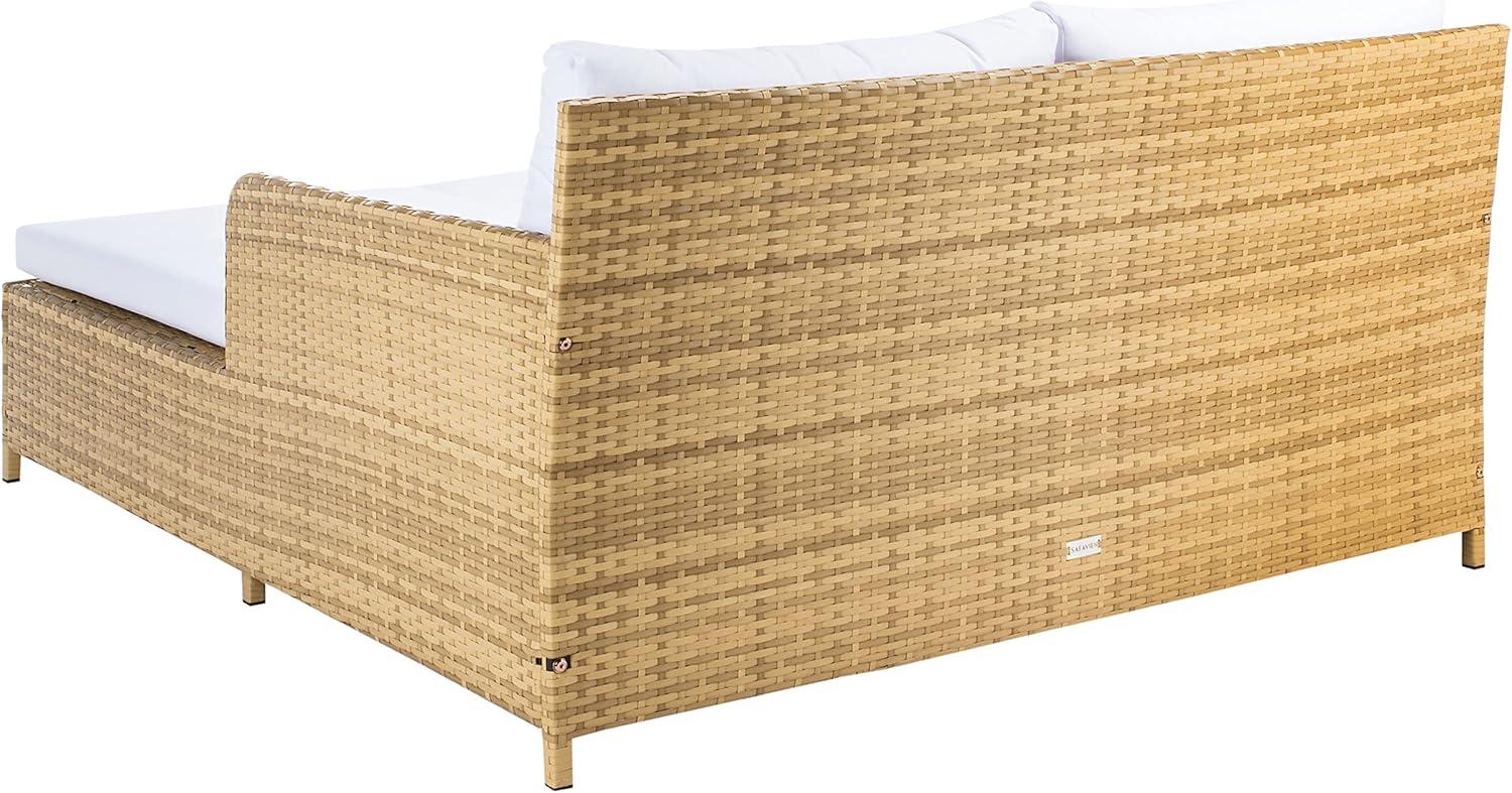 image:imageSafavieh Outdoor Collection PAT7500 Daybed BlackLight GreyNaturalWhite