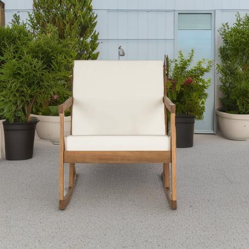 image:imageSafavieh Outdoor Collection Vernon Rocking ChairNatural Beige