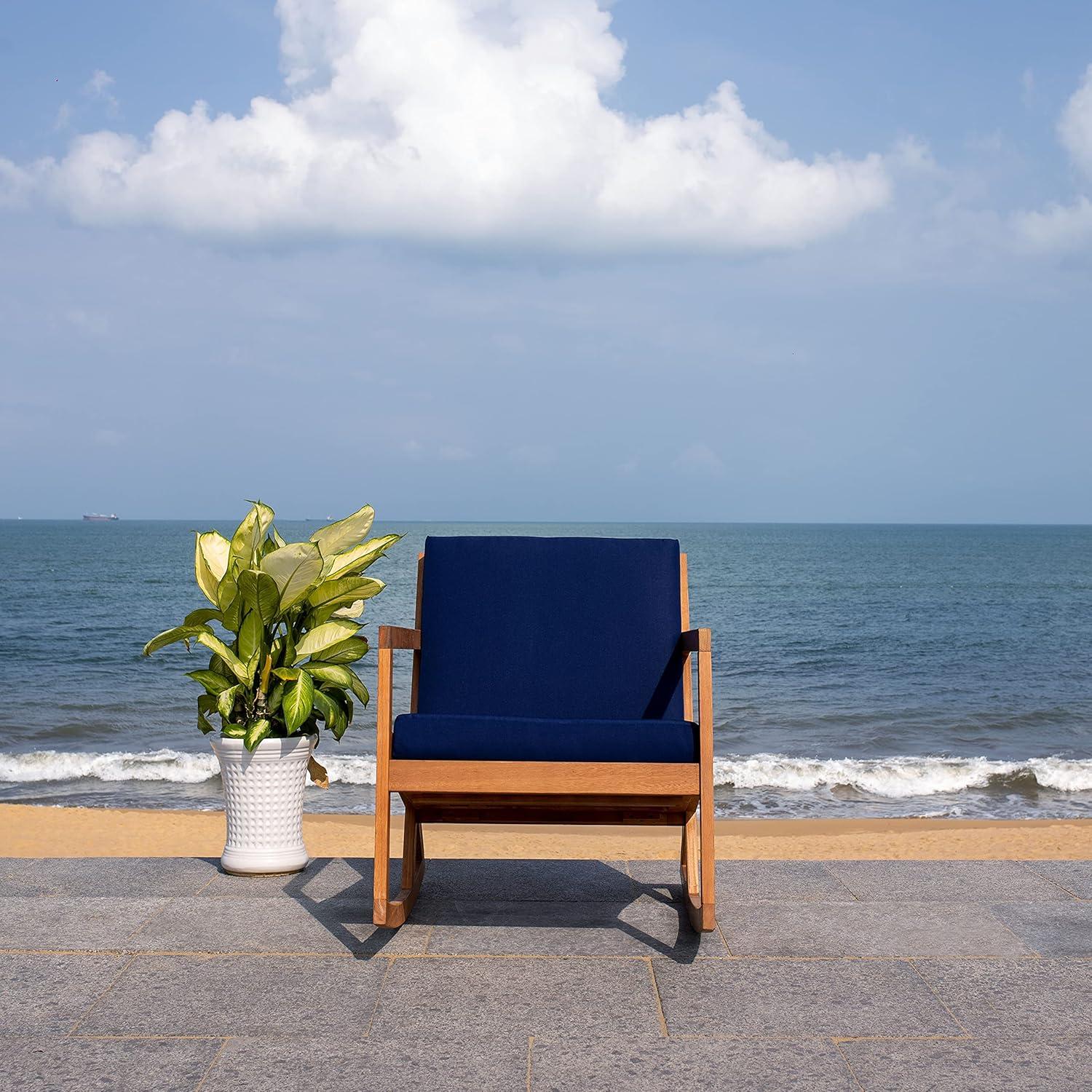 image:imageSafavieh Outdoor Collection Vernon Rocking ChairNatural Navy