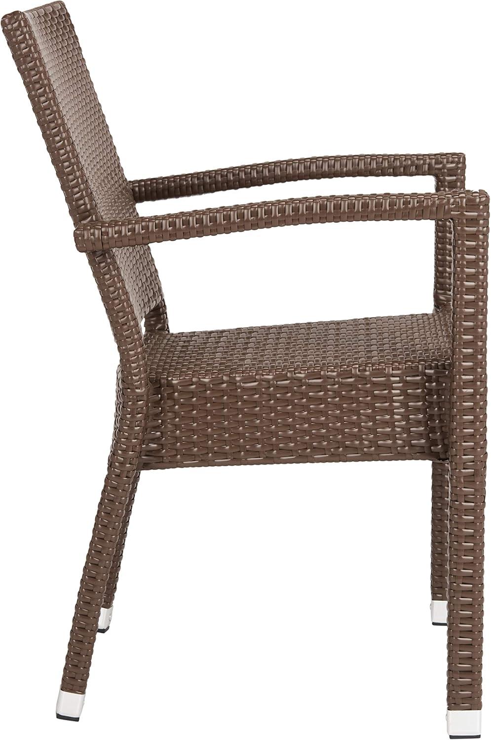 image:imageSafavieh Outdoor Living Collection Kelda Wicker Arm ChairsBrown