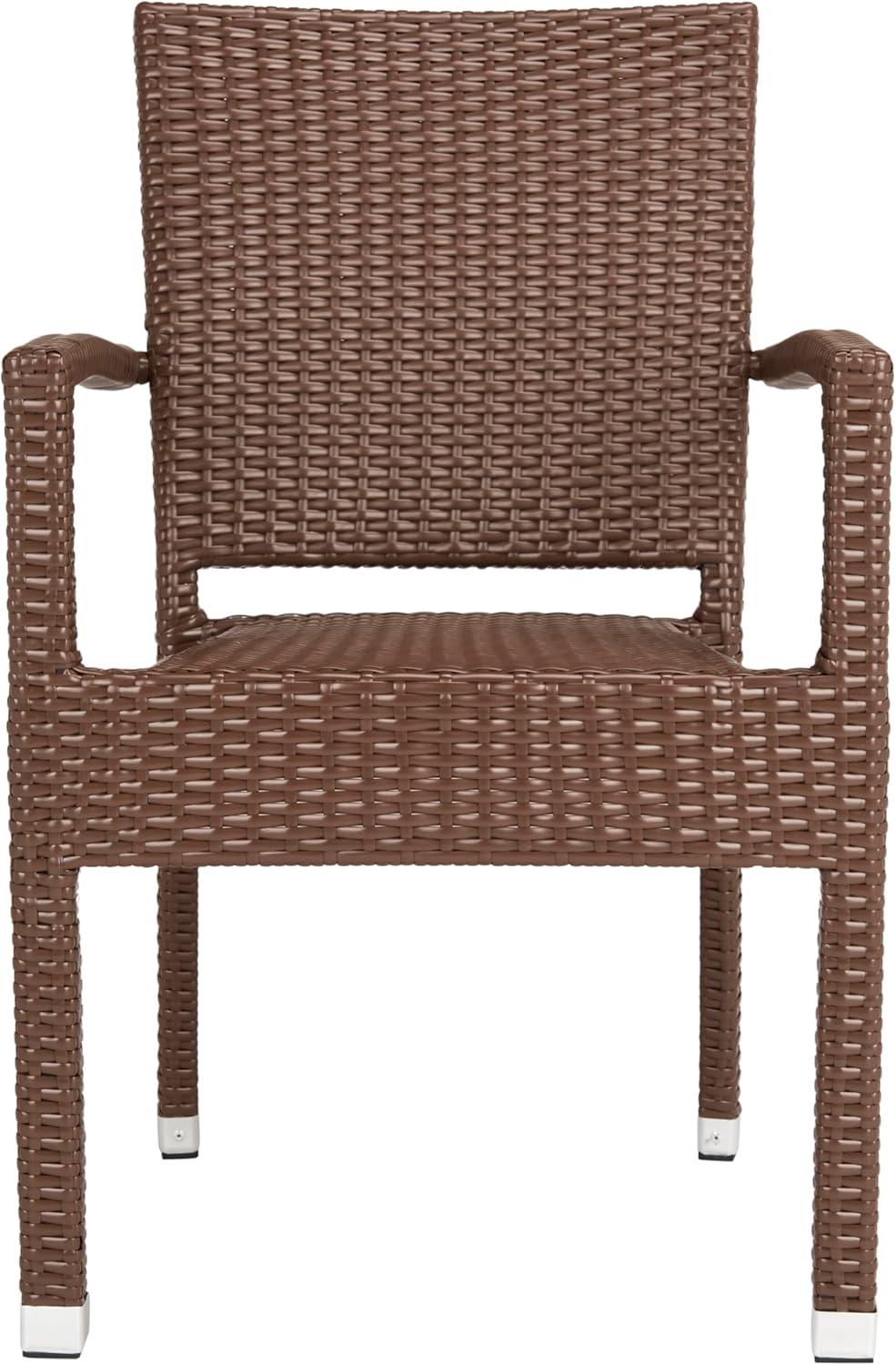 image:imageSafavieh Outdoor Living Collection Kelda Wicker Arm ChairsBrown
