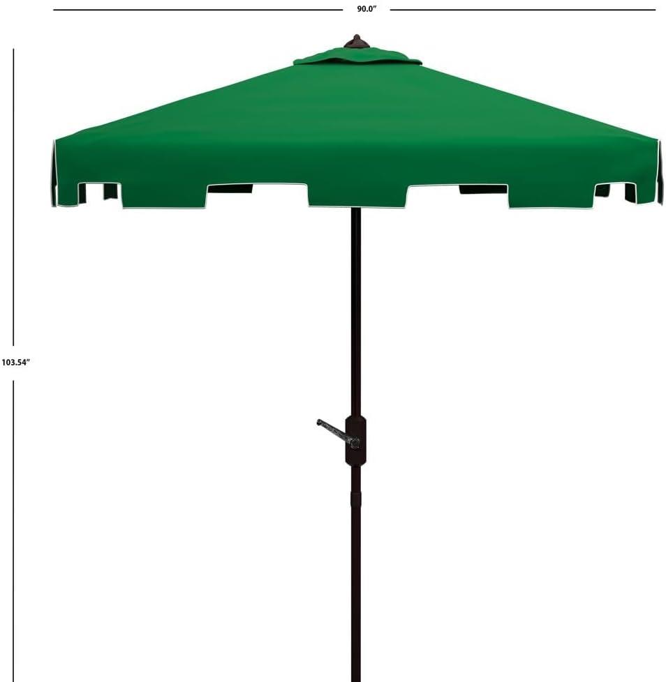 image:imageSafavieh Outdoor Zimmerman White 76 Square Market UV Protected UmbrellaDark Green
