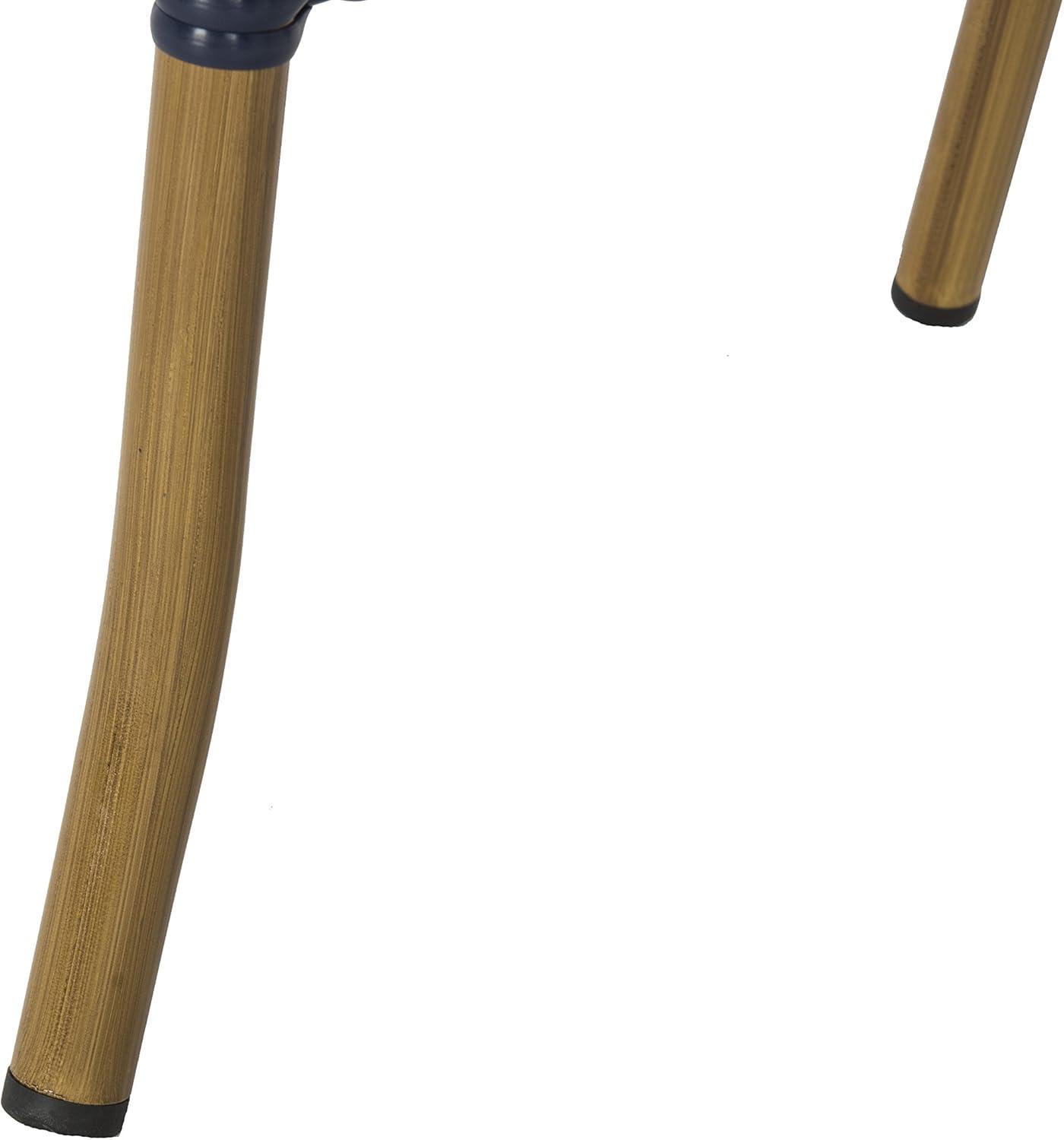 image:imageSafavieh PAT4014ASET2 Outdoor Collection Rosen Navy and White French Bistro Stacking Arm ChairNavy White