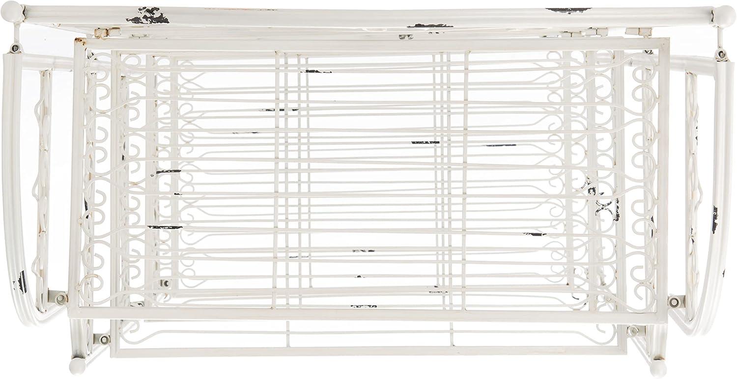 image:imageSafavieh PAT5014A Collection Amaris Rusty Orange Wrought Iron 4 Tier Outdoor Bakers Rack ShelveAntique White