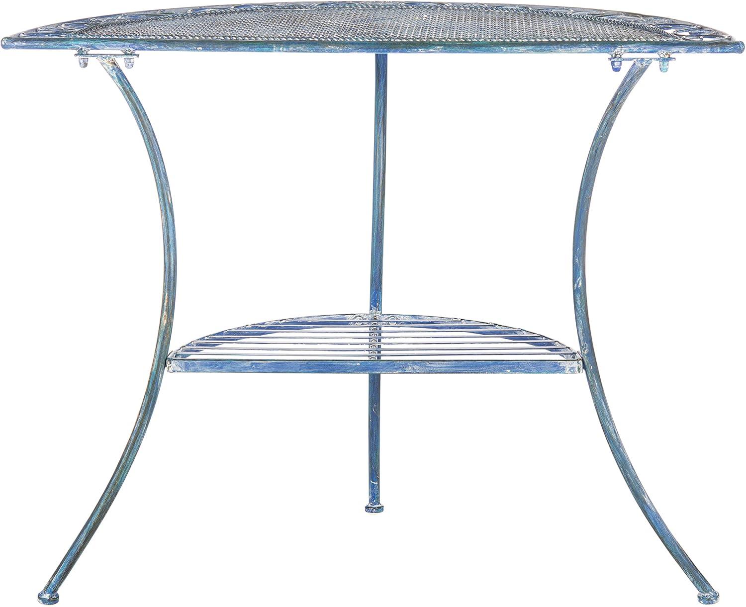 image:imageSafavieh PAT5027A Outdoor Collection Genson Pearl White End TableMossy Blue