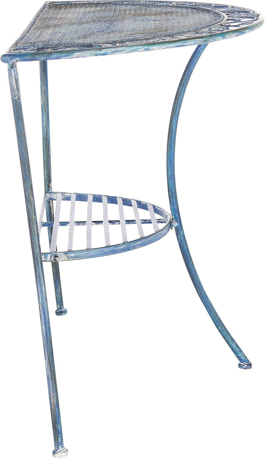 image:imageSafavieh PAT5027A Outdoor Collection Genson Pearl White End TableMossy Blue
