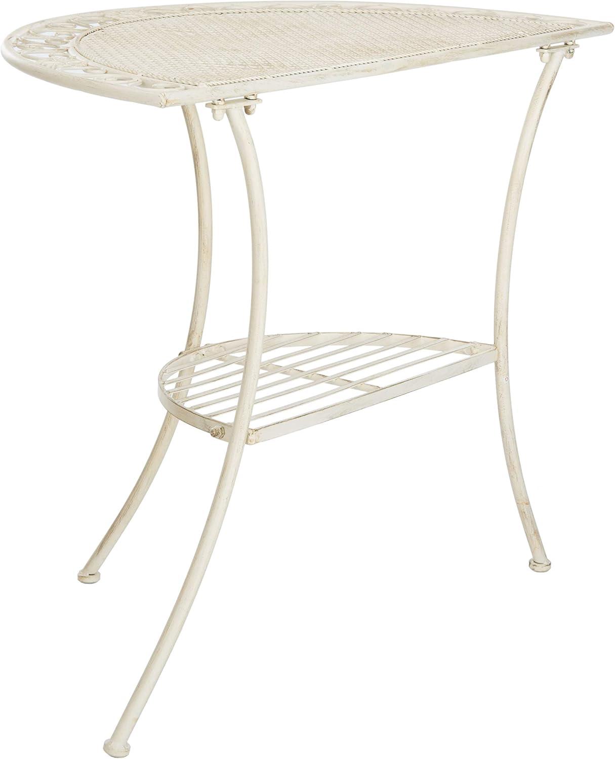 image:imageSafavieh PAT5027A Outdoor Collection Genson Pearl White End TablePearl White