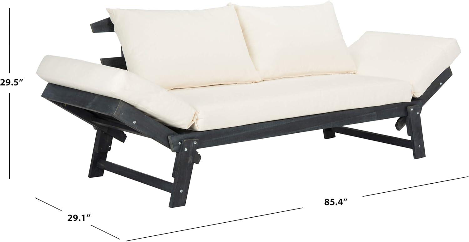 image:imageSafavieh PAT6745A Outdoor Collection Tandra Grey Modern Contemporary Daybed Day BedDark Slate Gray Beige