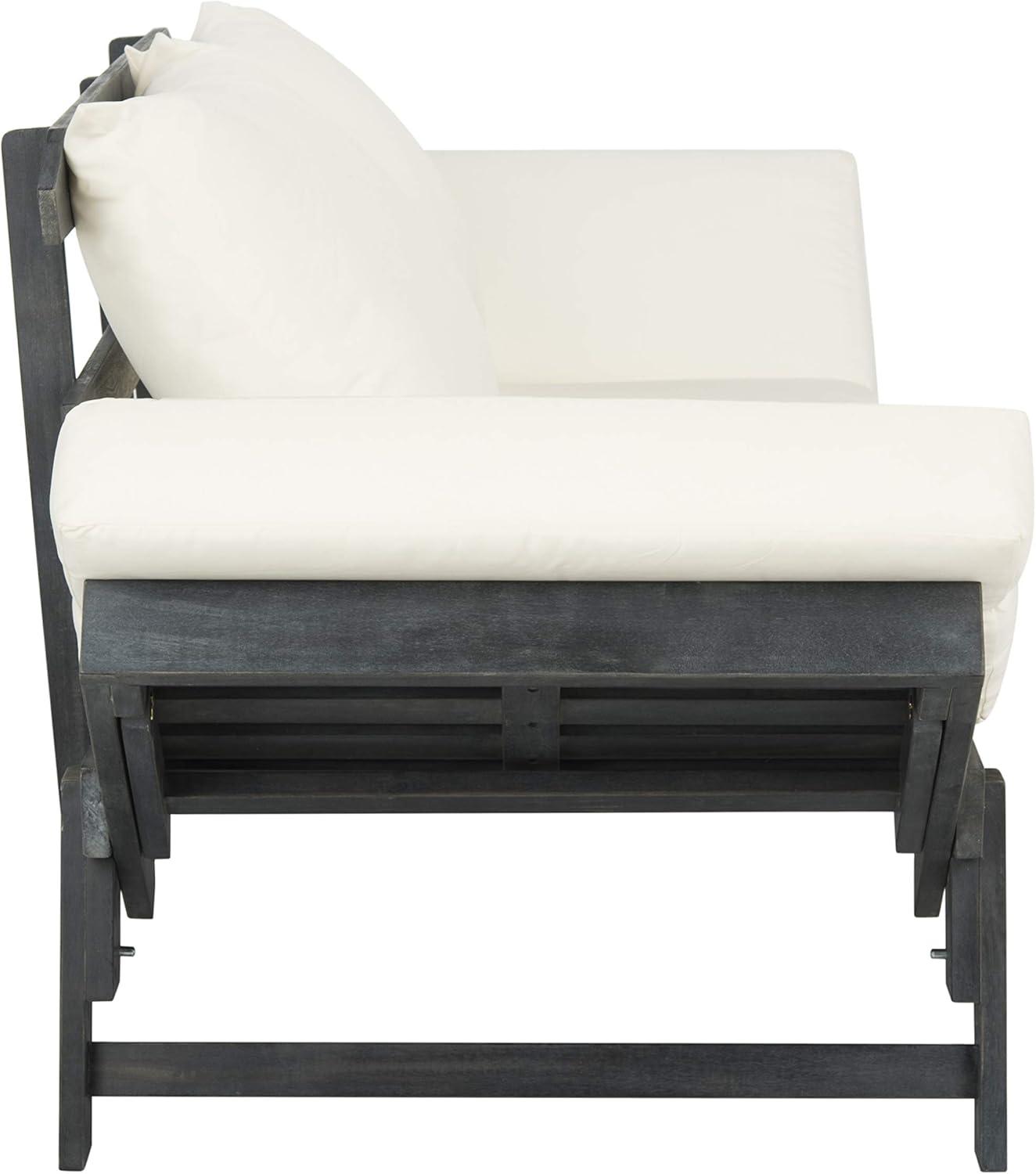 image:imageSafavieh PAT6745A Outdoor Collection Tandra Grey Modern Contemporary Daybed Day BedDark Slate Gray Beige