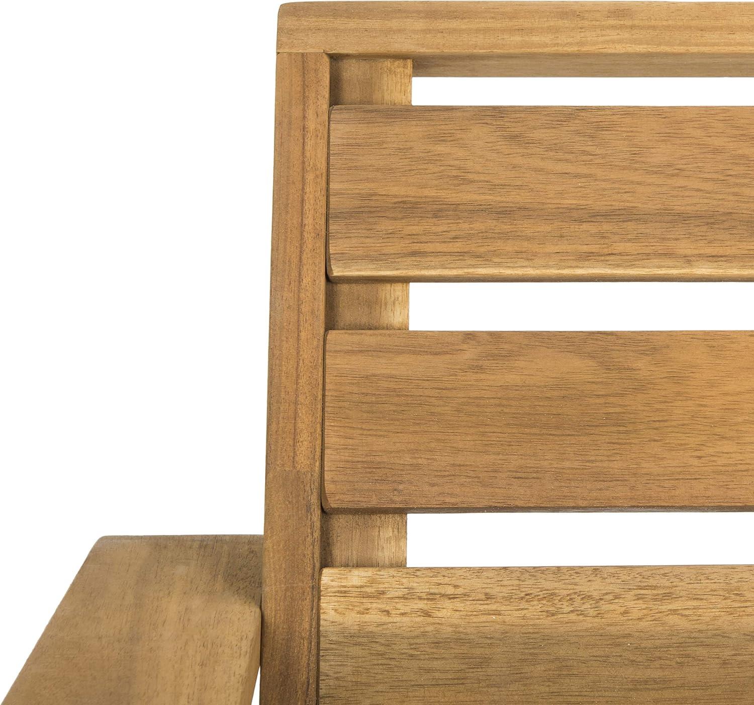image:imageSafavieh PAT6746A Outdoor Collection Lanty Teak Adirondack Side ChairNatural