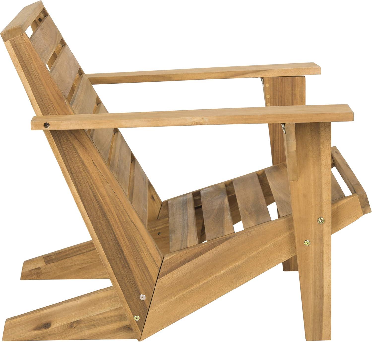 image:imageSafavieh PAT6746A Outdoor Collection Lanty Teak Adirondack Side ChairNatural