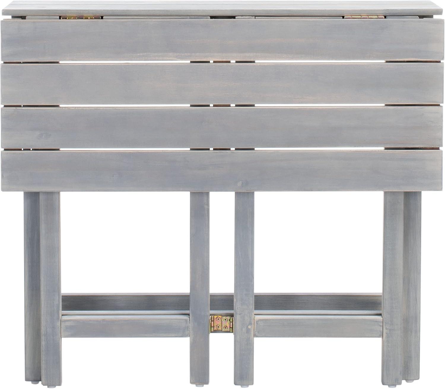 image:imageSafavieh PAT6754A Collection Wilton Teak and Navy Balcony Corner Lounge Outdoor SetAsh Grey White