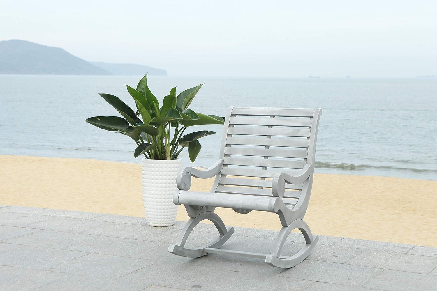 image:imageSafavieh PAT7016A Outdoor Collection Sonora Ash Grey Rocking ChairGrey