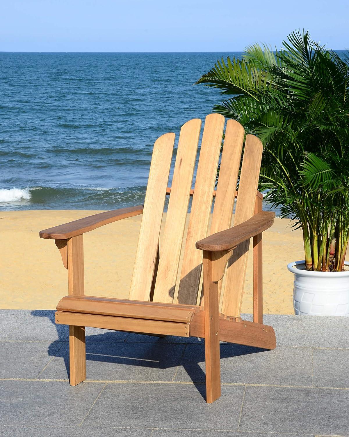 image:imageSafavieh PAT7027A Outdoor Collection Topher Teak Adirondack ChairNatural