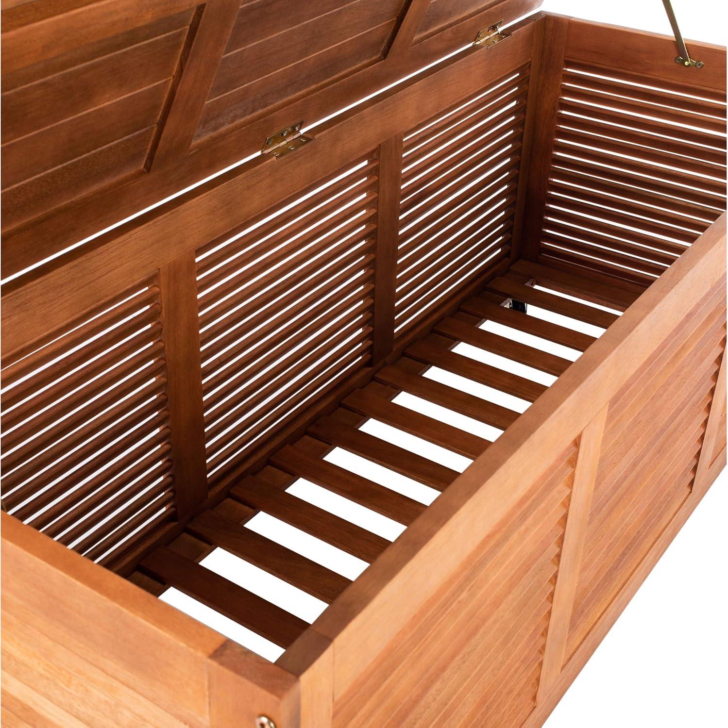 image:imageSafavieh PAT7038A Outdoor Collection Elina Teak 472 Cushion Deck BoxNatural